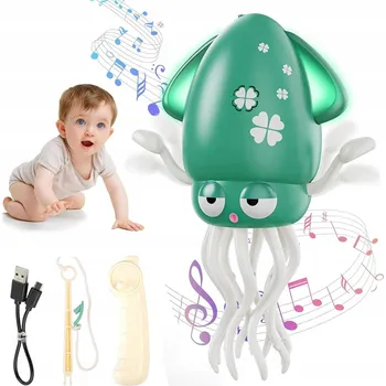 Interaktivní Tančící CHOBOTNICE LED s hudbou Hračka pro Děti + USB