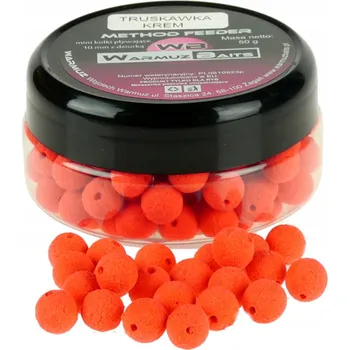 Boilies Návnada Warmuz Baits 0,3 kg JAHODA KRÉM POP UP 10 mm