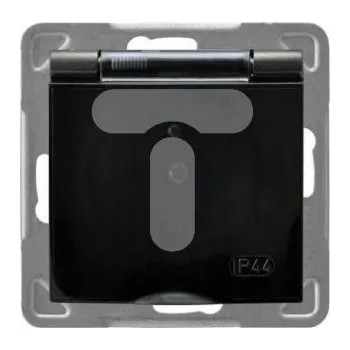 Elektrická zásuvka Elektrická Zásuvka hermetická Ospel černá