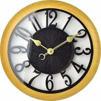 Hodiny TICHÉ NÁSTĚNNÉ HODINY DO KUCHYNĚ, OBÝVACÍHO POKOJE, LOFT, GEOMETRICKÉ, 35,5 CM