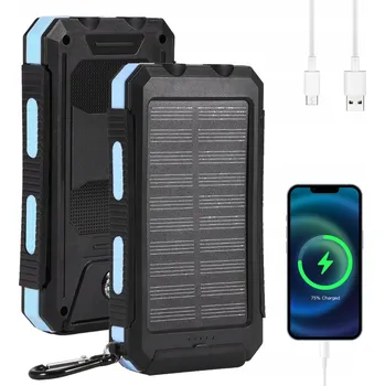 Powerbanka SOLÁRNÍ POWERBANKA 30000MAH USB S KOMPASEM A LED SVÍTILNOU