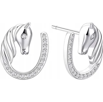 Náušnice STŘÍBRNÉ NÁUŠNICE KONÍKY PODKOVY PRO DÍVKU STŘÍBRO O RYZOSTI 925 TYČINKY