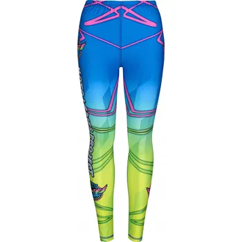 Moto kalhoty Dámské termoaktivní motocyklové kalhoty - zeleno-modré - ionty stříbra - XL