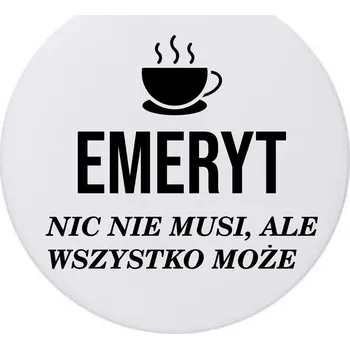 Podtácek Vtipné keramické podložky pod hrnek x4 Barevné DŮCHODCE NIC NEMUSÍ..