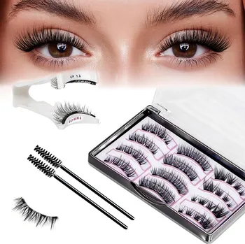 Umělé řasy Umělé magnetické řasy ČERNÉ 3 páry BEZ LEPIDLA sada s pinzetou 3D