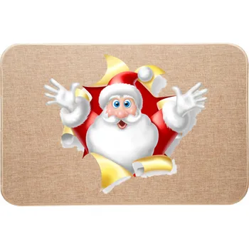 Rohožka Vánoční lněná rohožka Mikuláš Dárek Vánoce