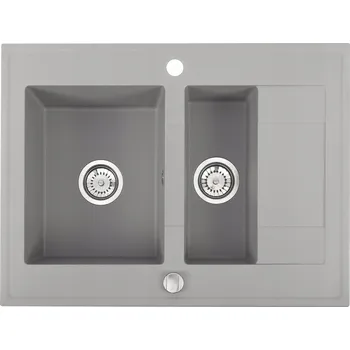 Granitový dřez Dřez jednopůlkomorový Brenor Grande 1.5 granitový šedý