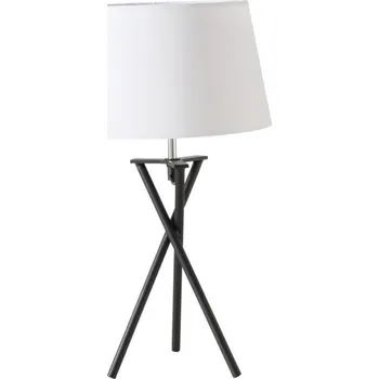 Lampička STOLNÍ LAMPA NOVO S KOVOVOU ZÁKLADNOU 48 X 26 BÍLO-ČERNÁ