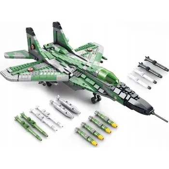 ostatní stavebnice STAVEBNICE vojenské LETADLO stíhačka MIG-29 konstrukční 1290 dílů model (KL36)