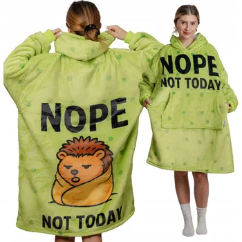 Dámská mikina MIKINA DEKA oversize mikina TĚSNĚJŠÍ MIKINA MIKINOVÁ DEKA 2v1 XXL VZOR NE DNES Mikina s Deka