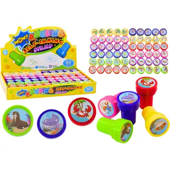 Razítko Ozdobné razítko 12 vzorů vodních zvířat 6 barev