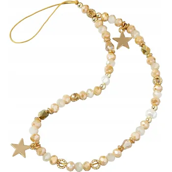 Šňůrka na telefon plast zlatá