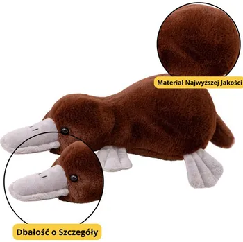 plyšák Plyšová Hračka Mazlíček Ptakopysk Hnědý 32cm