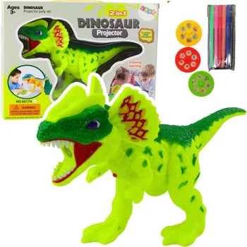 Hračka Projektor dinosaurus na kreslení a malování 18 obrázků fixy 2v1