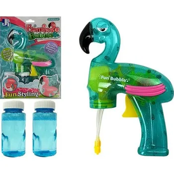 Bublifuk Pistole na mýdlové bubliny plameňák modrý