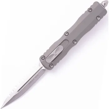 kapesní nůž Microtech DIRAC D/E STONEWASH FULL SERRATE NATURAL CLEAR 225-12NC