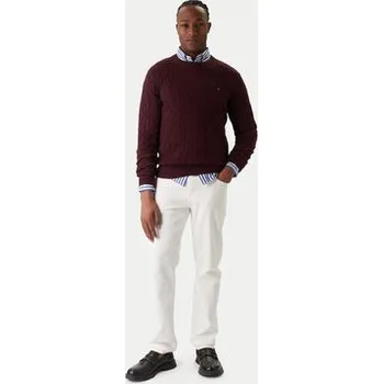 Pánský svetr Tommy Hilfiger Svetr MW0MW33132 Bordó Regular Fit XL