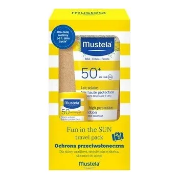 Přípravek na opalování Mustela sada Fun In The Sun opalovací mléko SPF50 + tyčinka na opalování SPF50