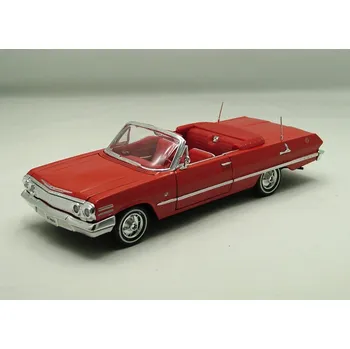autíčko Chevrolet Impala 1963 červená 1:24 Welly