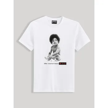 Pánské tričko Celio Tričko The Notorious B.I.G 1101369 Bílá S