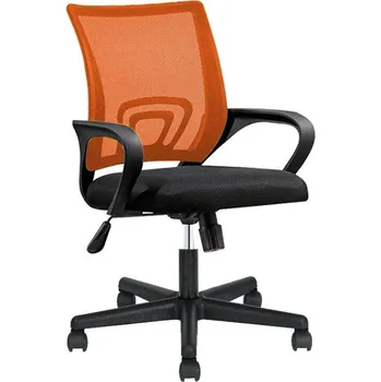 Kancelářská otočná židle s područkami ve více barvách - oranžová