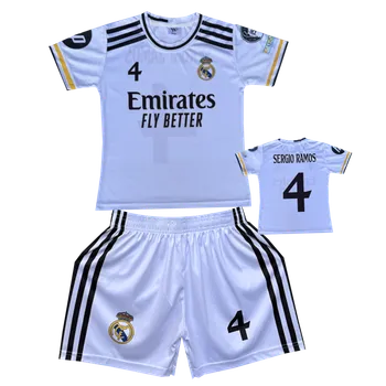 Fotbal Numberoplus Premium dětský fotbalový dres komplet FC Real Madrid - Sergio Ramos.Č.04 Velikost: 13 let (vel.152)
