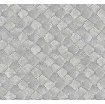 Tapeta Geometrická vliesová tapeta na zeď, šedá, 34907, Eclectic, Marburg