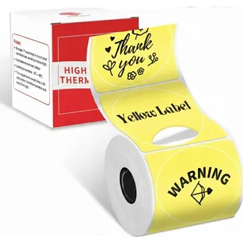 Speciální papír Phomemo samolepky termo etikety žluté 50 mm 140 ks pro M110 120 200 220