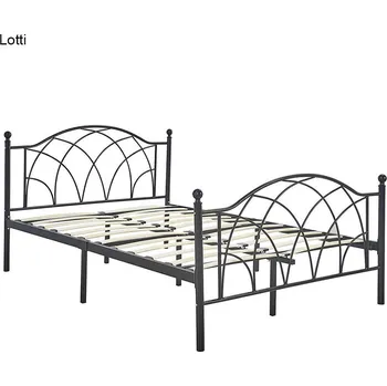 Postel Lotti kovový postelový rám s roštem jako dárek, ve více rozměrech a barvách - černý 90x200 cm