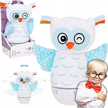 Lampička PLYŠOVÁ LAMPIČKA NOČNÍ SOVA SOVIČKA MĚNÍCÍ BARVY + HRACÍ SKŘÍŇKA PRO DĚTI