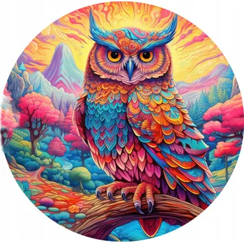 Podtácek Keramické podložky pod hrnek x4 barevný potisk Sova na pozadí hor