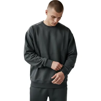 Pánská mikina Tovta Pánská černá nadměrná zateplená mikina přes hlavu ROBIN Barva: Černá, Velikost: 7XL