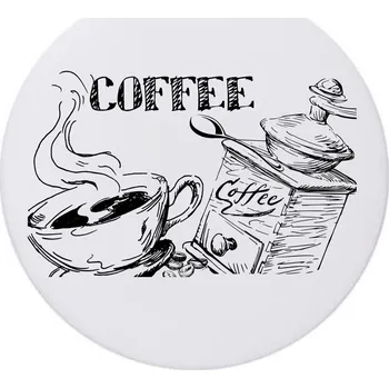Keramické podložky pod hrnek x4 COFFEE KÁVA MLYNEK