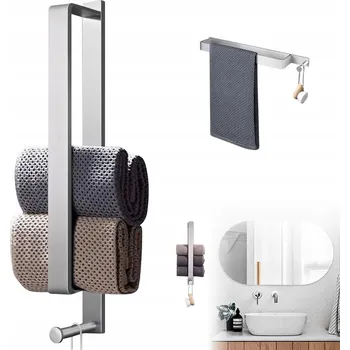 Věšák Nástěnný věšák BEZ VRTÁNÍ na ručníky SAMOLEPICÍ NEREZOVÁ OCEL