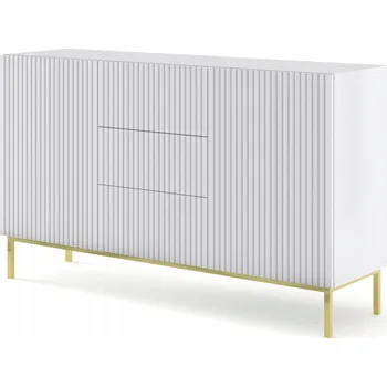 Komoda Komoda Homlando Ravenna B bílá matná MDF deska 2D3S 149,7x41,8x88,9 cm