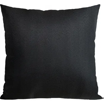 Povlak na dekorativní polštářek Dekorativní povlak na polštář se strukturou rybí kosti 40x40 černý