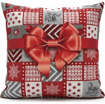 Polštář Vánoční Dekorační Polštář 40x40 cm Měkký Příjemný Materiál