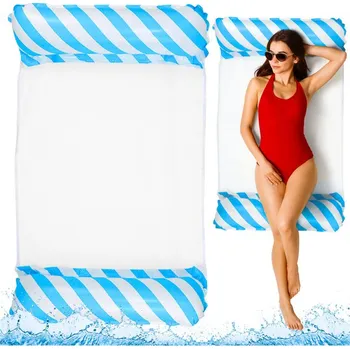 Nafukovací vodní houpací síť Matrace Lehátko Bílo-Modré 120x70cm