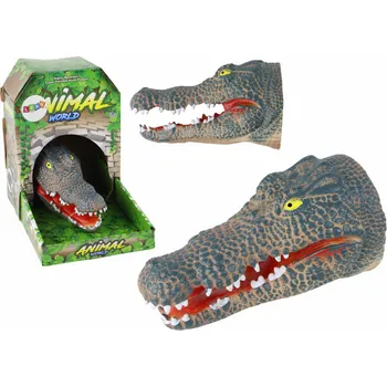 Figurka Maňásek na ruku Krokodýl Zvířátko Šedý