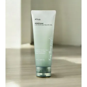 Pleťový peeling Anua - Heartleaf LHA Moisture Peeling Gel - Zklidňující gelový peeling - 120 ml
