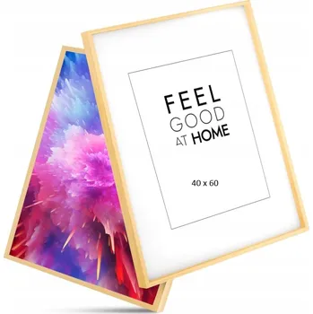 Obraz Rámečky na fotky bílé rámeček 40x60 dřevěný na diplom, výšivku nebo diamantové malování