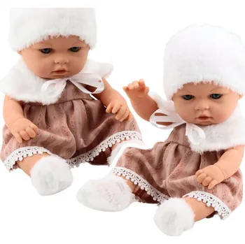 Panenka Panenka Miminko Béžové Šaty Čepice Límec Ponožky