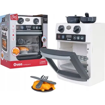 Dětská kuchyňka Sada Trouba s Funkcí Světel Kuchyňské Příslušenství Hrnec Pánev