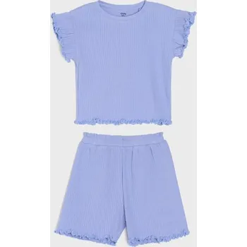 Dívčí kalhoty Sinsay - Žerzejová souprava - fialová - 166DJ-94X - 166DJ-94X-80