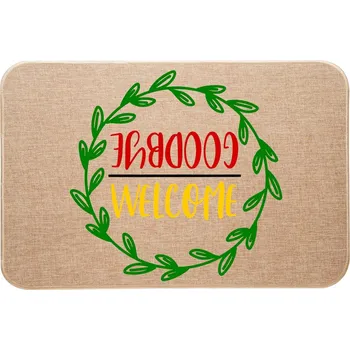 Rohožka Lněná rohožka ke dveřím s potiskem VÍTEJ - SBOHEM