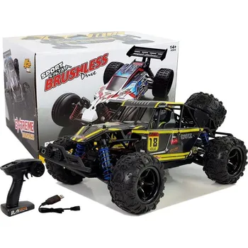 RC model auta Terénní auto Buggy na dálkové ovládání 1:18 Žluté ENOZE 9303E 45 km/h