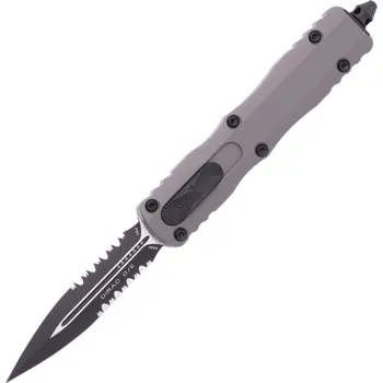 kapesní nůž Microtech DIRAC D/E BLACK PART SERRATE NATURAL CLEAR 225-2NC