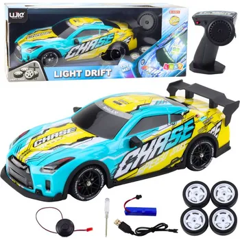 RC model auta Sportovní auto na dálkové ovládání RC Podsvícená karoserie Drift Tyrkysové