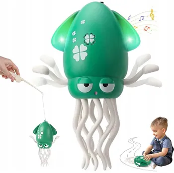 CHOBOTNICE Squid TANČÍCÍ KALAMÁR INTERAKTIVNÍ HRAČKA zelená