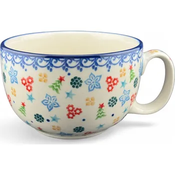 Velký Šálek 350 ml UNIKÁT vánoční dekorace U4858 Bolesławiec Keramika